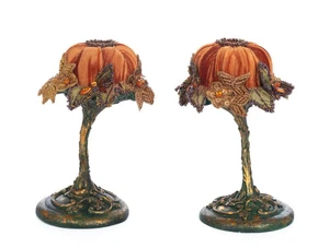 Katherine's Collection Harvest Forage Pumpkin Candles Set of TwoI - Picture 1 of 2