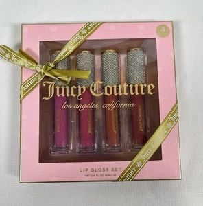 Juicy Couture Lip Gloss Gift Set  4 Piece - Berry/Watermelon/Clementine & Cocoa - Picture 1 of 3