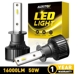AUXITO H1 LED Headlight Bulbs Kit High Low Beam Bright Xenon White 6000K 24000LM - Picture 1 of 11