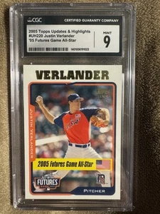 2005 Topps Updates & Highlights - Futures Game Justin Verlander #UH220 (RC) CGC9 - Picture 1 of 2
