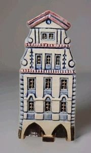 VP Praha Piccole Case Porcellane Praga CASA DELLE CICOGNE #481 Firmato 3"T ARCHITETTURA - Foto 1 di 8