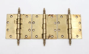 Juego de 5 x 5 pulgadas. Bisagras de puerta de latón pulido Steeple Butt - Imagen 1 de 4