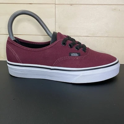 Vans Auténtico Granate Para Mujer Talla 6 Zapatos Tenis de Lona Blanco Negro 721356 Foto 1 de 4