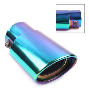 Auto Edelstahl Endrohr Endschalldämpfer Spitze rundes Zubehör - Picture 1 of 9