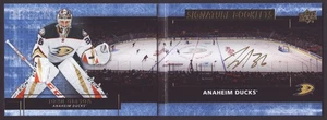 John Gibson 2016-17 Upper Deck Premier Signature Booklets Autograph #PS-JG Auto - Picture 1 of 2