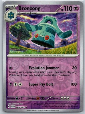 Bronzong 069/162 Reverse Holo SV05: Temporal Forces NM - Image 1 of 2