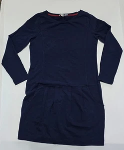 BODEN Blue Long Sleeve Double Front Pocket Mini Dress Size 12R - Picture 1 of 10