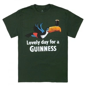 Guinness Lovely Day Toucan Hunter Green T-Shirt (US, Alpha, Large, Regular,... - Picture 1 of 2