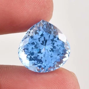 17x17 MM Natural Flawless Namibia Jeremejevite Heart Loose Gemstone Certified - Picture 1 of 6
