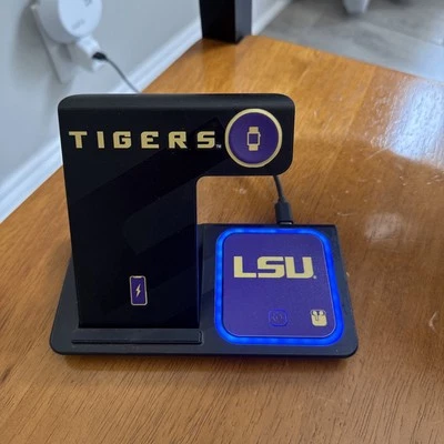 LSU Tigers Keyscaper 3-In-1, Wireless Charger/g6 - Image 1 of 4