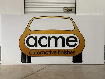 🔥 Muito RARO Vintage Anos 70 American MUSCLE Carro ACME Pintura Acabamentos Automotivos SINAL - Imagem 1 de 4
