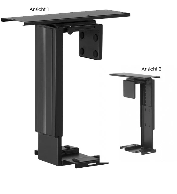 Computer Halter für den Schreibtisch - PC Halterung - Verstellbar Untertisch