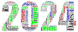 quadro word art regalo personalizzato ricordo 2025 anno 6 11 foglia - Foto 1 di 3