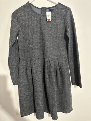 GAP NIÑOS NIÑAS VESTIDO SKATER GRIS ESPIGA PLISADO FALDA XXL ¡NUEVO! Foto 1 de 4