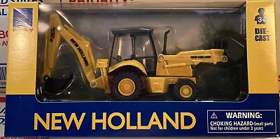 NEW RAY 32143 5" NEW HOLLAND CONSTRUCTION BACKHOE AND LOADER B110C YELLOW - Image 1 of 3