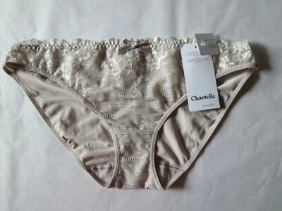 CHANTELLE RIVE GAUCHE BIKINI PANTY,  #3087, SMALL, GRIS / STONE MILK, NWT $40 - Image 1 of 4