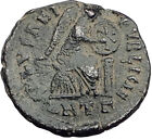 EUDOXIA Arcadius Wife 401AD Authentic Ancient Roman Coin VICTORY CHI-RHO i64770
