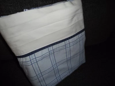 NAUTICA PLAID MULTI BLUE GRID LINES PLAID FULL FLAT SHEET 74 X 85 - Image 1 of 4