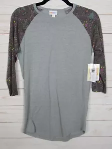 Lularoe Damen Randy meliert grau und schwarz Ärmel Top Größe XXS Neu mit Etikett - Bild 1 von 3