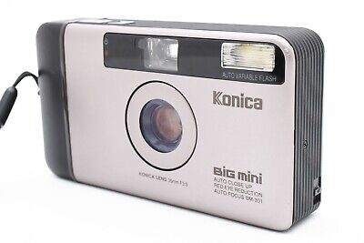 Konica Big mini BM-301 Black 35mm Film Camera Point & Shoot Konica Big mini BM-301 Black 35mm Film Camera Point & Shoot