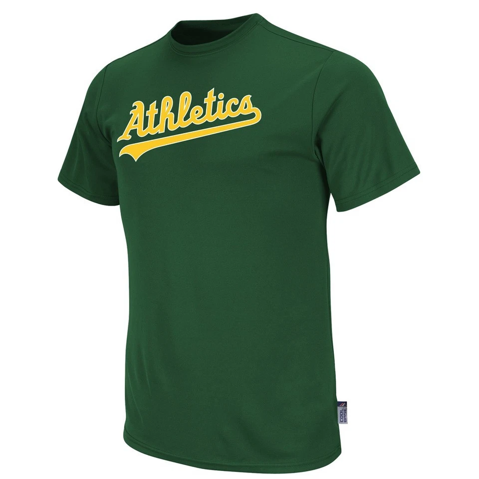 Camiseta deportiva Oakland Athletics Majestic Cool Base cuello redondo réplica niños - JUVENTUD Foto 1 de 1