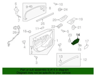 Manija de puerta del conductor interior izquierda delantera izquierda Ford Taurus 2010-2012 OEM NUEVO AG1Z5422601AA Foto 1 de 4