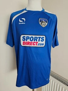 OLDHAM ATHLETIC FC SONDICO 2014 BLUE HOME SHIRT ADULT SIZE MEDIUM - Picture 1 of 11