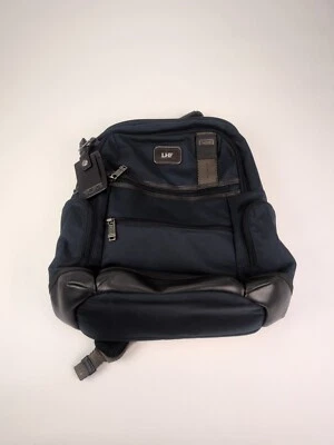 EXCELLENT TUMI Fremont Parrish Navy Blue & Brown Leather Backpack 111790 - Image 1 of 4