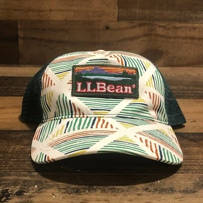 Gorra de béisbol LL Bean Hat Snapback adulto blanca verde tribal senderismo al aire libre para hombre Foto 1 de 4