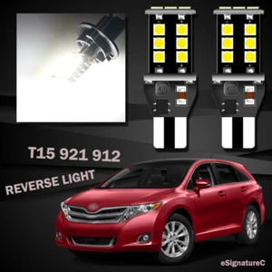 2 x Bombilla LED de reversa de respaldo 921 T15 para Toyota Venza 2009-2016 blanca - Imagen 1 de 5