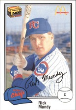 1989 Peoria Chiefs Team Issue #12 Rick Mundy