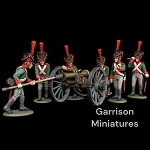Napoleonische Sachsen Artillerie Ladung 28mm 6 UNBEMALTE Figuren Wargames Sammler - Bild 1 von 4