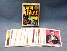 EARLY JAZZ GREATS TRADING CARDS  BY YAZOO RECORDS, DRAWN BY R CRUMB 1982