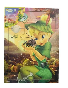 Disney Fairies 12 Piece Wooden Puzzle ~ Tinker Bell with Firefly - Picture 1 of 1