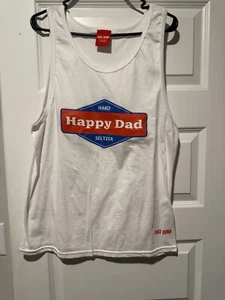 Nelk Boys Full Send Happy Dad Seltzer White Tank Medium 2021 Drop New - Picture 1 of 5