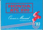 Honda 1983 Model ATC200 Owner's Manual - c1982 - 31958600
