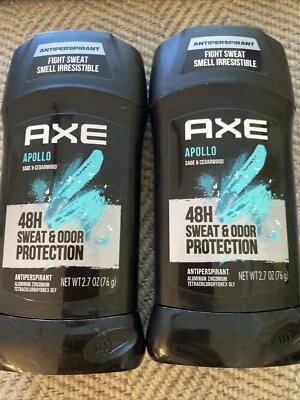 2 antitranspirantes Axe Apollo 48HR protección contra sudor y olores - 2,7 OZ cada uno Foto 1 de 3