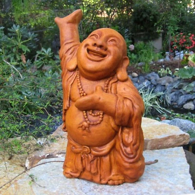 Cast Stone Cement Hotai Buddha Outdoor Garden Statue "The Laughing Buddha" - Image 1 of 4