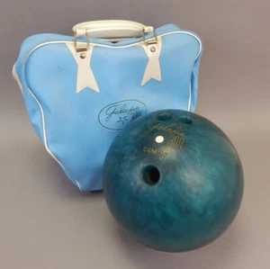NICE Vintage Galaxie 300 Bowling Ball Turquoise 12 lbs Ten Pin w Bag - Picture 1 of 5