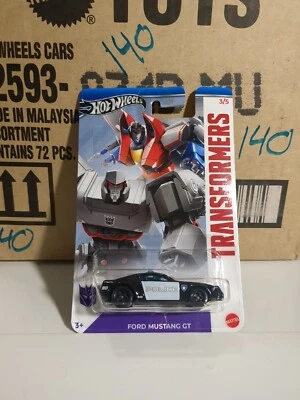 Hot Wheels 2024 Transformers Ford Mustang GT Barricade 3/5  No Text Version VHTF - Image 1 of 4