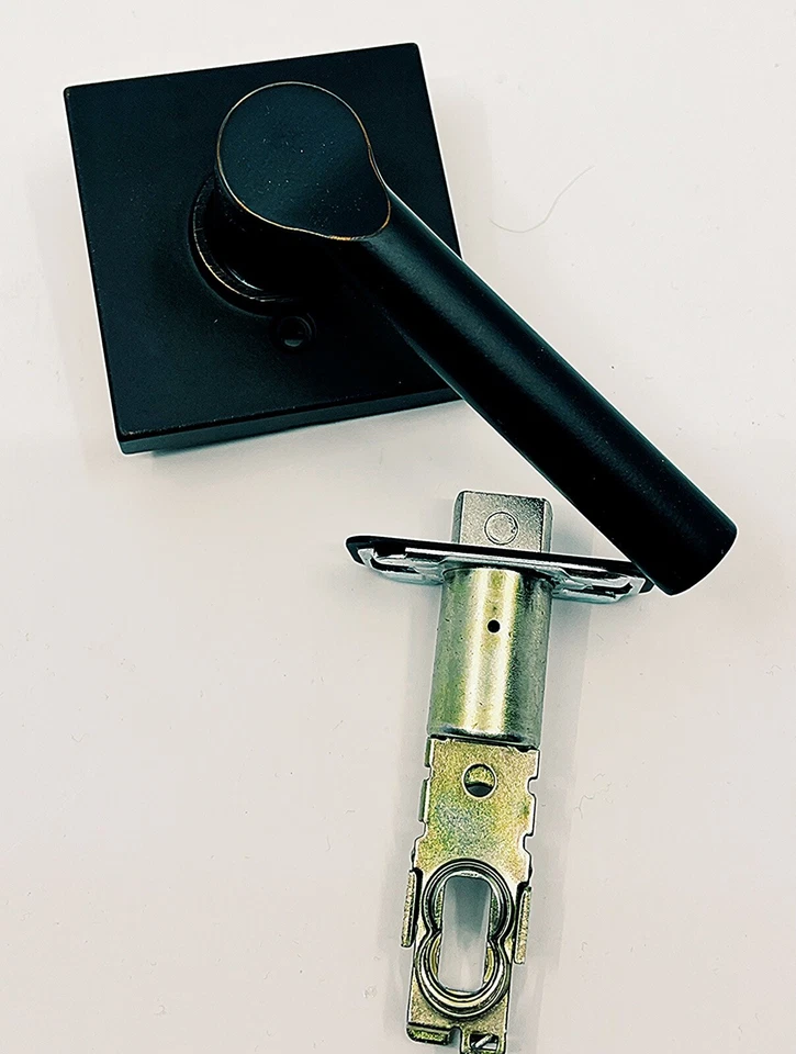 Набор ручек передней двери Schlage FE285 состаренная бронза современный стиль новая открытая коробка  - Изображение 1 из 4