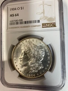 1904 O NGC MS 64 Morgan Silver Dollar ☆☆ Beautiful And Bright - Picture 1 of 2