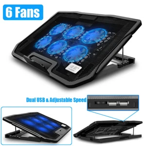 Laptop Cooling Pad Gaming Laptop Cooler Quiet Fans USB Port for 11"-17" Laptops - Picture 1 of 25