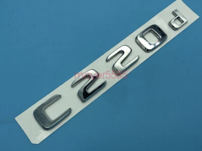 Chrome " C220d " Number Letters Rear Trunk Badge Emblem for Mercedes Benz C220d - Image 1 of 4