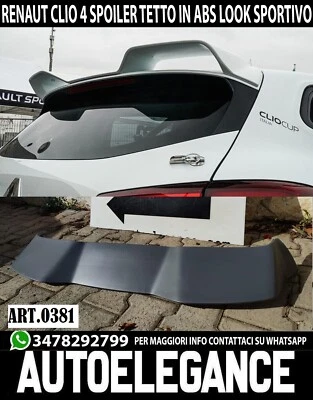 0381 Alerón Renault Clio 4 IV Estándar 2012-2018 Spoiler Techo Look Rs - Imagen 1 de 4