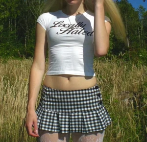 2000S Harajuku Letter Print Vintage Women T-Shirt Summer E-Girl Y2K Crop Tops Sl - Picture 1 of 13