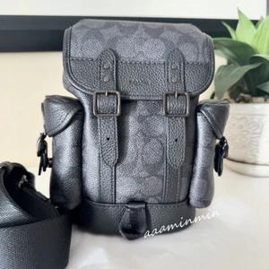 Coach Hitch Rucksack 13 in Signature Canvas CE506 anthrazit schwarz - Bild 1 von 11