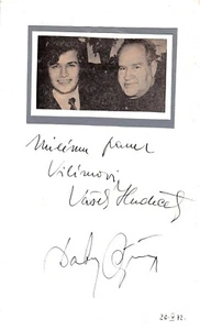 DAVID OISTRAKH & VACCLAV HUDECEK Violinisti doppia foto firmata, 1972 - Foto 1 di 1