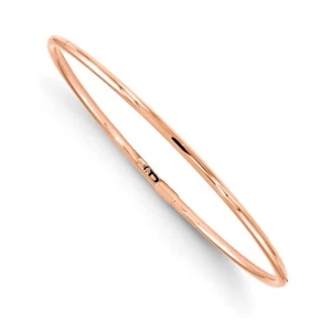 Real 10kt Rose Gold Slip-On Bangle - Picture 1 of 4