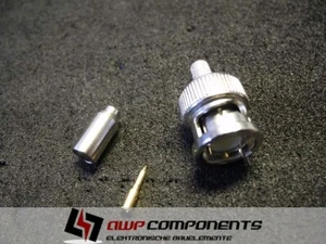 (5 Stk.) 0-0829927-1 wie R141075000 - BNC-Crimp-Stecker für RG 174, 50 Ohm, AMP - Bild 1 von 4